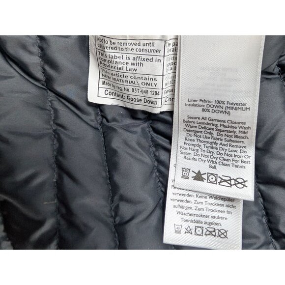 Eddie Bauer Jacket Men Large Tall Black Button Down Removable Liner Trench - Picture 12 of 13